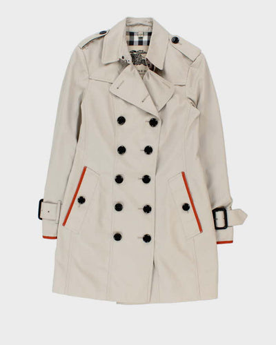 Vintage 2000s Burberry Nova Check Lined Trench Coat - S