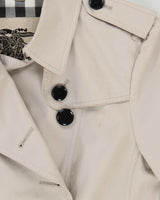 Vintage 2000s Burberry Nova Check Lined Trench Coat - S