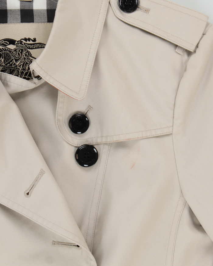 Vintage 2000s Burberry Nova Check Lined Trench Coat - S