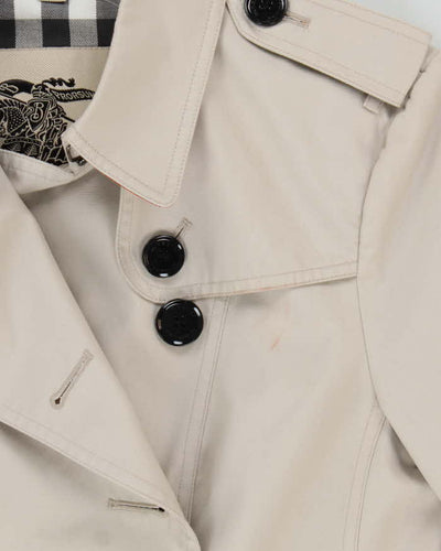 Vintage 2000s Burberry Nova Check Lined Trench Coat - S