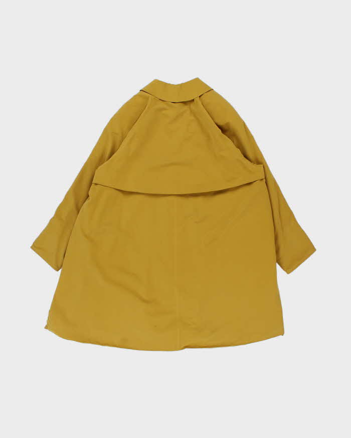 Vintage 90s Burberry Mustard Yellow Waterproof Oversized Mac - L