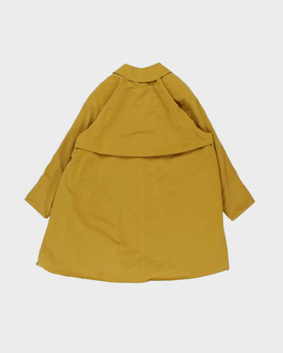 Vintage 90s Burberry Mustard Yellow Waterproof Oversized Mac - L