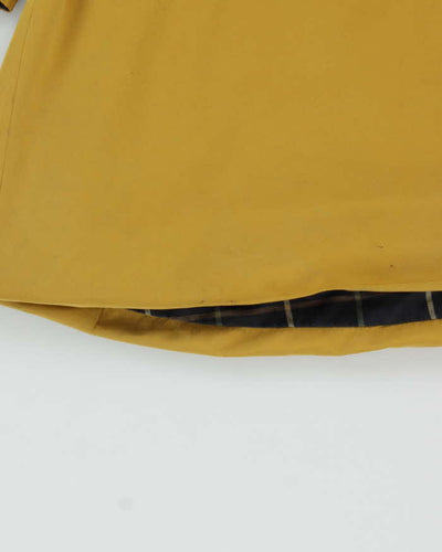 Vintage 90s Burberry Mustard Yellow Waterproof Oversized Mac - L