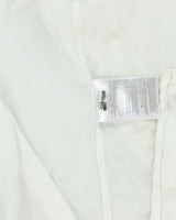 Moncler White Lightweight Hooded Soft Shell Shimmer Zip Up Jacket - S