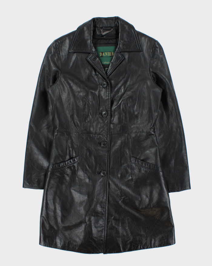 Vintage Danier Long Leather Jacket - XS