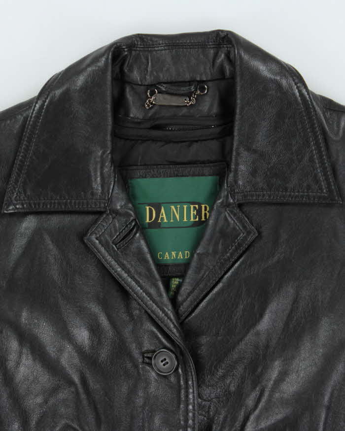 Vintage Danier Long Leather Jacket - XS