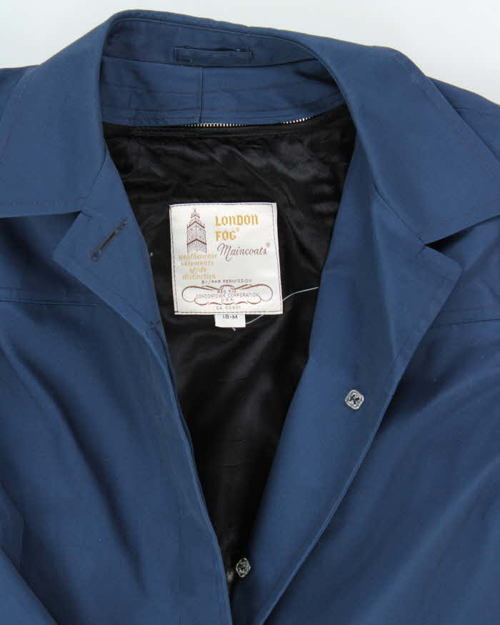 Vintage 1980s London Fog Navy Oversized Insulated Mac - XXL