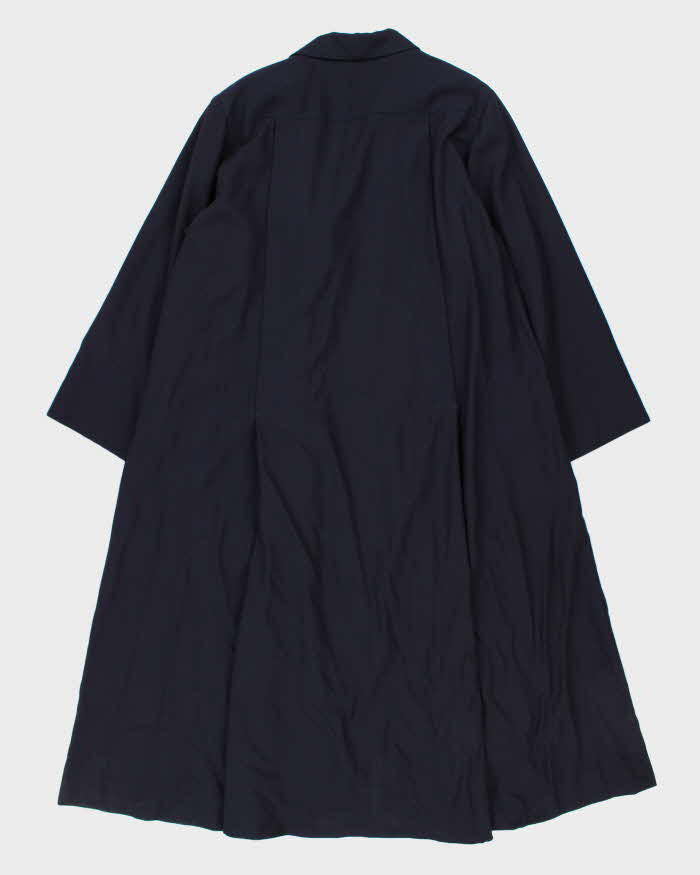 Vintage 1980s Women's Jaeger Wool Navy Oversized Overcoat - L