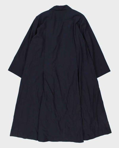 Vintage 1980s Women's Jaeger Wool Navy Oversized Overcoat - L