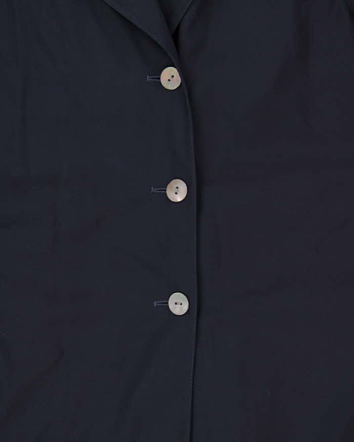 Vintage 1980s Women's Jaeger Wool Navy Oversized Overcoat - L