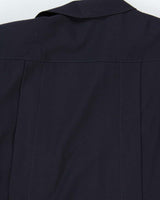 Vintage 1980s Women's Jaeger Wool Navy Oversized Overcoat - L