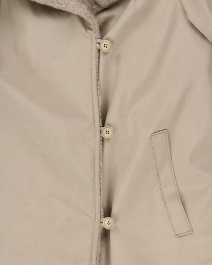 Vintage 1980s Women's London Fog Faux Fur Lined Overcoat - M