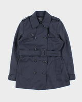 Vintage 00s Brooks Brothers Navy Double Breasted Coat - M