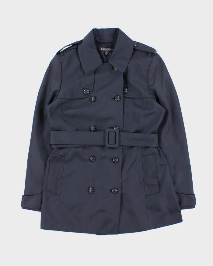 Vintage 00s Brooks Brothers Navy Double Breasted Coat - M