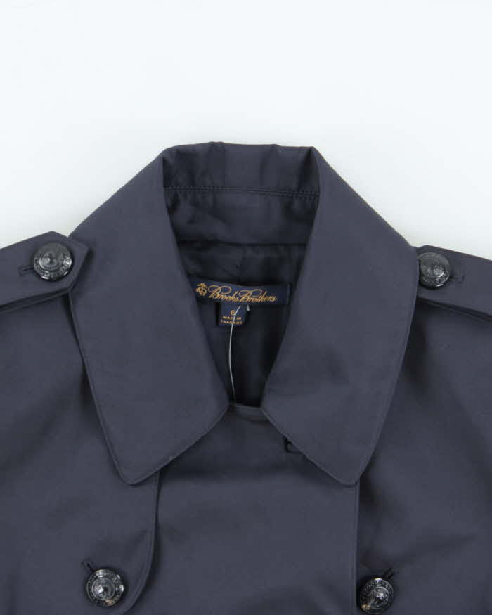 Vintage 00s Brooks Brothers Navy Double Breasted Coat - M