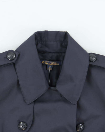 Vintage 00s Brooks Brothers Navy Double Breasted Coat - M