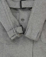 Vintage 00s Women's Burberry Grey Wool Overcoat - XS