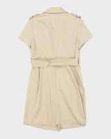 Vintage Y2K 00s Women's Burberry Blue Label Double Breasted Short Sleeve Trench Coat - S