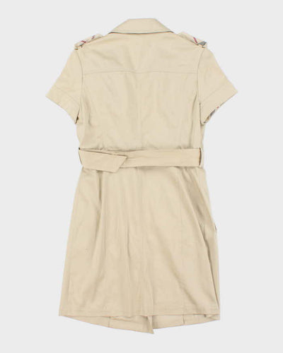 Vintage Y2K 00s Women's Burberry Blue Label Double Breasted Short Sleeve Trench Coat - S