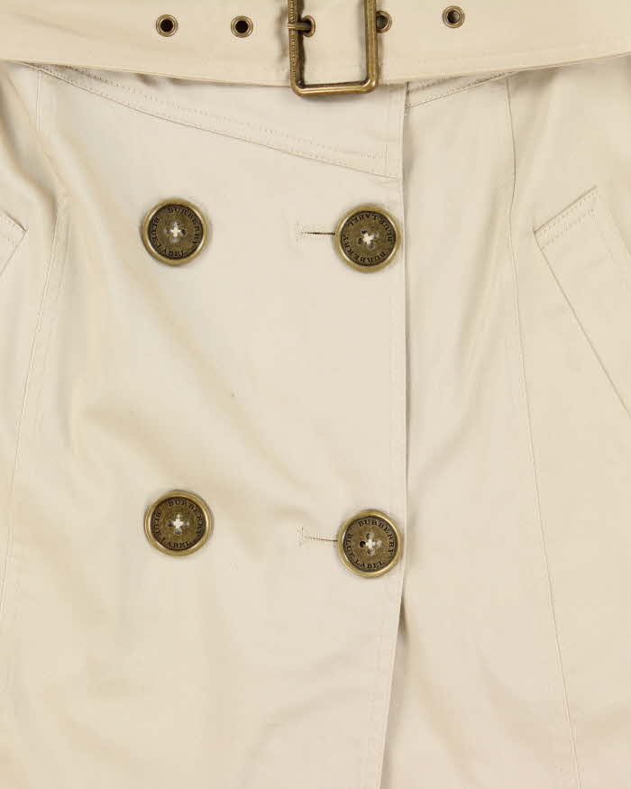Vintage Y2K 00s Women's Burberry Blue Label Double Breasted Short Sleeve Trench Coat - S