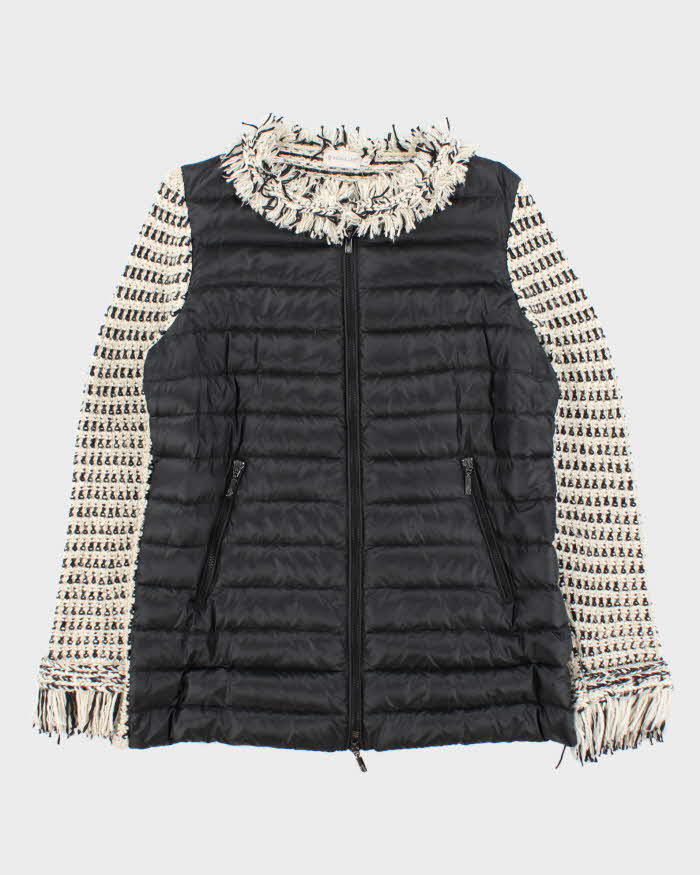 Vintage 00s Women's Moncler Maglione Tricot Cardigan Puffer Jacket - L