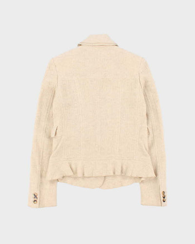 Vintage Women's 00s Burberry Cashmere Blend Collared Jacket - XS