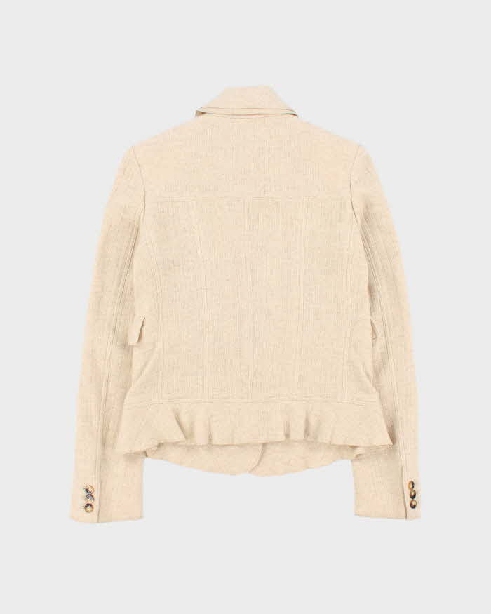 Vintage Women's 00s Burberry Cashmere Blend Collared Jacket - XS