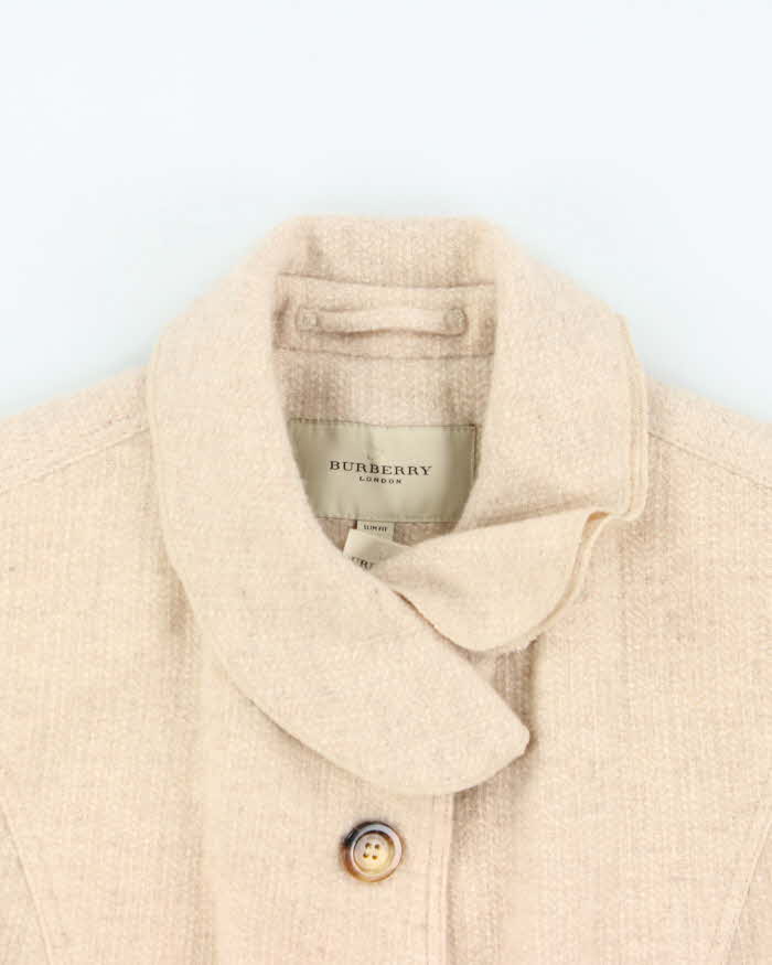 Vintage Women's 00s Burberry Cashmere Blend Collared Jacket - XS
