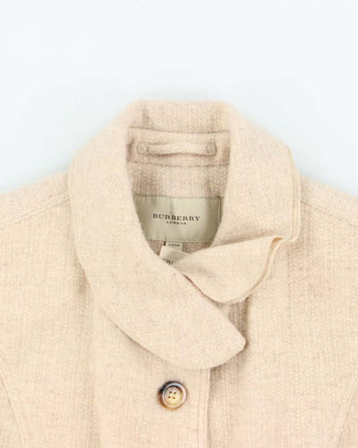 Vintage Women's 00s Burberry Cashmere Blend Collared Jacket - XS