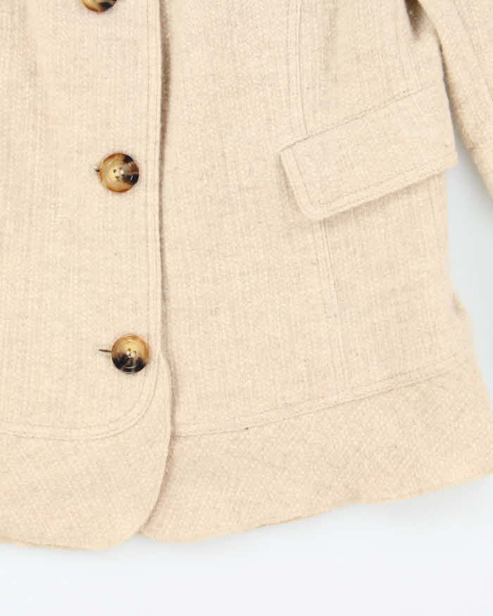 Vintage Women's 00s Burberry Cashmere Blend Collared Jacket - XS