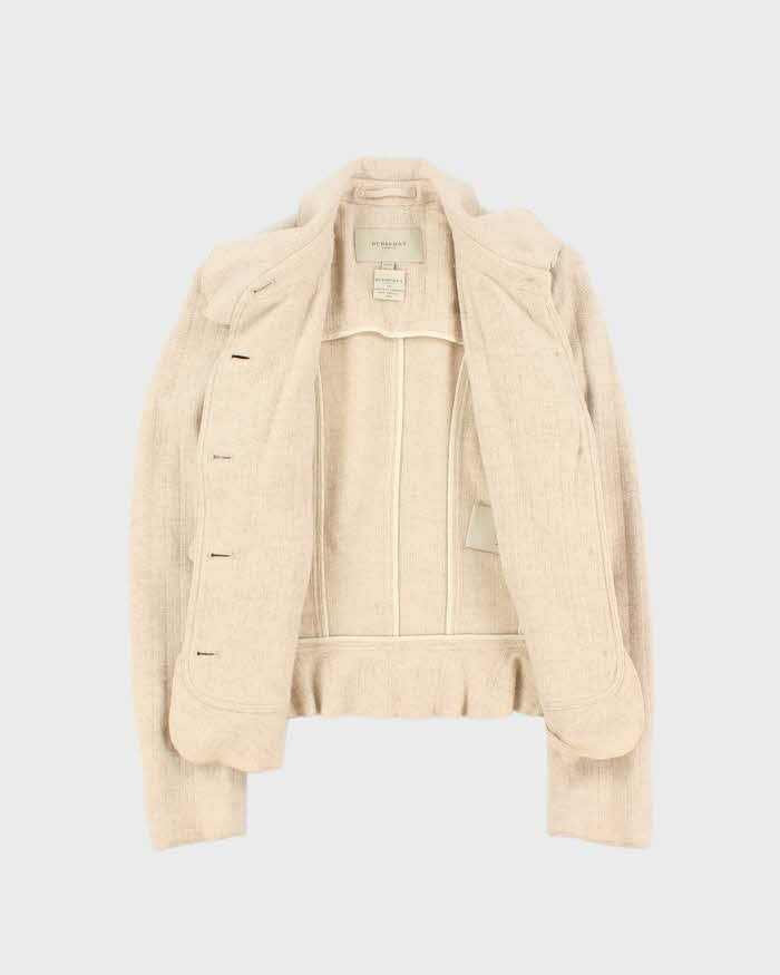 Vintage Women's 00s Burberry Cashmere Blend Collared Jacket - XS
