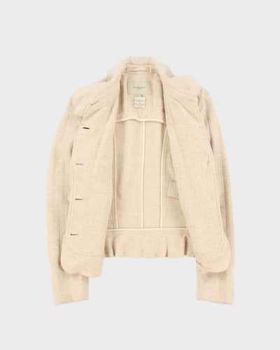 Vintage Women's 00s Burberry Cashmere Blend Collared Jacket - XS
