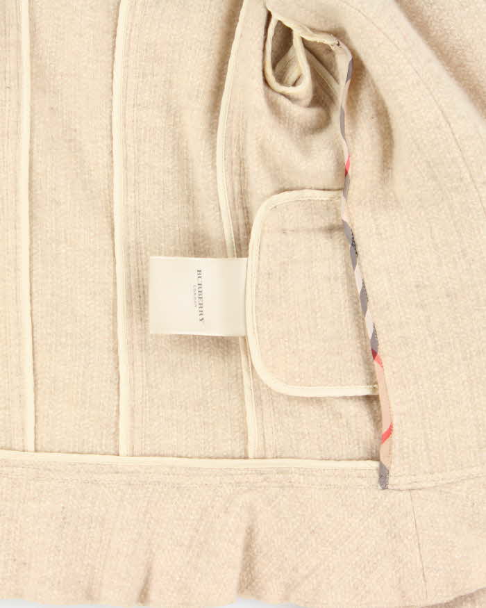 Vintage Women's 00s Burberry Cashmere Blend Collared Jacket - XS
