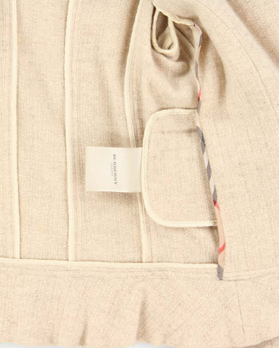 Vintage Women's 00s Burberry Cashmere Blend Collared Jacket - XS