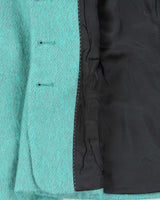 Dries Van Noten Women's Turquoise Mohair Blazer Jacket - L