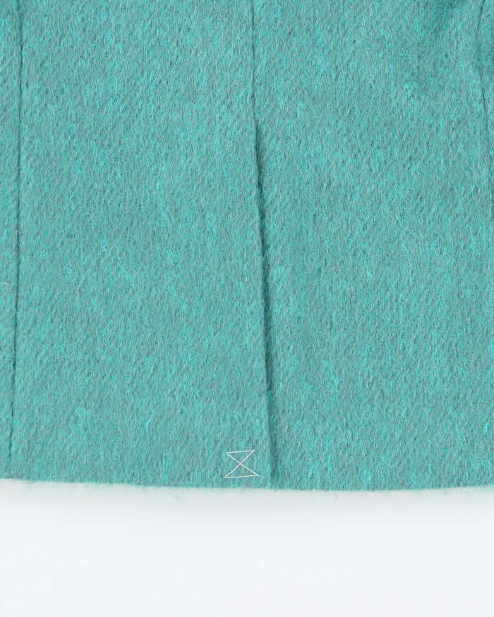 Dries Van Noten Women's Turquoise Mohair Blazer Jacket - L
