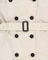 Vintage 00s Women's Cream Burberry Nova Check Lined Classic Trench Coat - XL