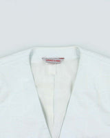 Vintage Y2K 00s Women's Versace Classic Monogram Wide Shoulder Zip Up Blazer - XL