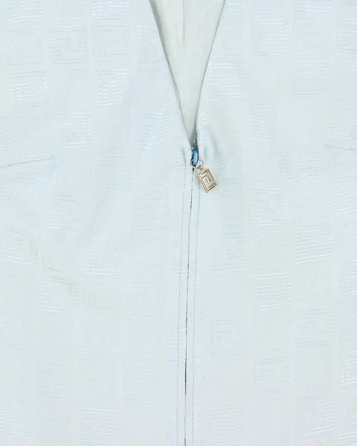 Vintage Y2K 00s Women's Versace Classic Monogram Wide Shoulder Zip Up Blazer - XL