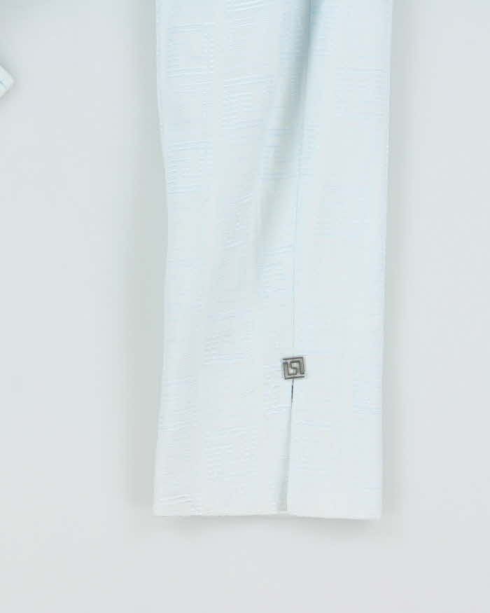 Vintage Y2K 00s Women's Versace Classic Monogram Wide Shoulder Zip Up Blazer - XL