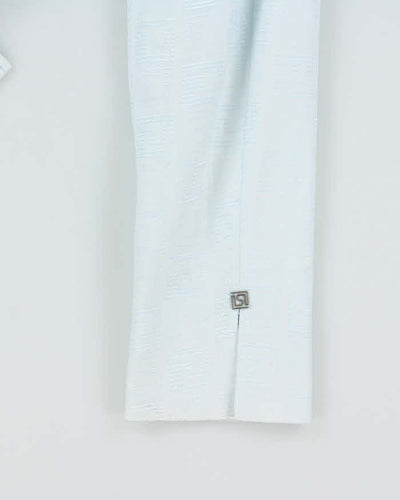 Vintage Y2K 00s Women's Versace Classic Monogram Wide Shoulder Zip Up Blazer - XL