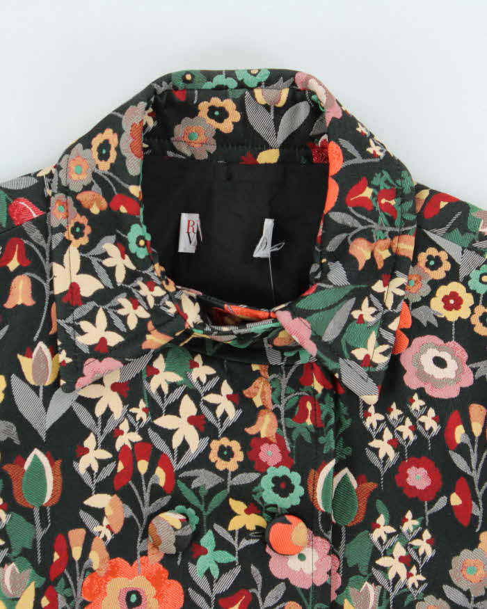 Vintage 00s Women's 
Valentino Red Floral Double Breasted Jacket - L
