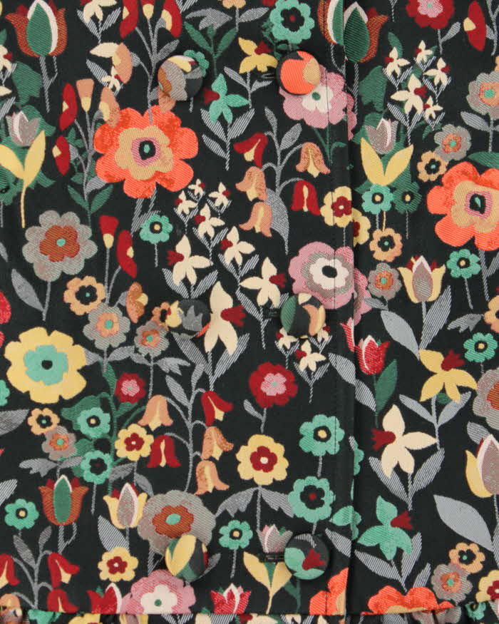 Vintage 00s Women's 
Valentino Red Floral Double Breasted Jacket - L