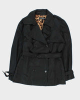 Vintage Women's Y2K 00s Dolce &amp; Gabbana Double Breasted Short Trench Coat - XL