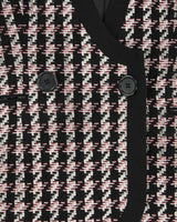 Vintage 1980s Christian Dior Houndstooth Tweed Blazer Jacket - L