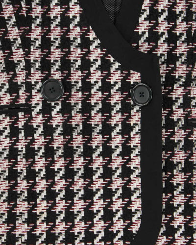 Vintage 1980s Christian Dior Houndstooth Tweed Blazer Jacket - L