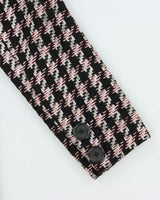 Vintage 1980s Christian Dior Houndstooth Tweed Blazer Jacket - L