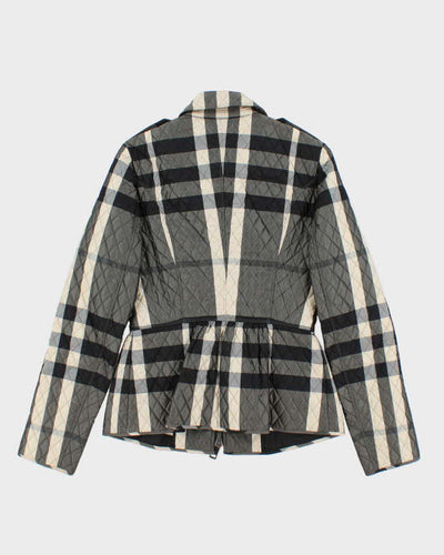 Burberry Nova Check Zip-Up Short Quilted Coat - XXS