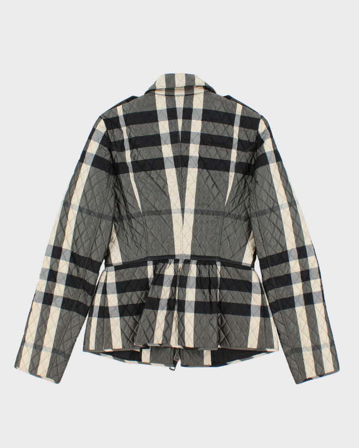 Burberry Nova Check Zip-Up Short Quilted Coat - XXS