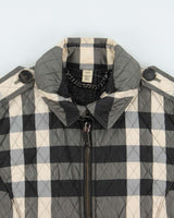 Burberry Nova Check Zip-Up Short Quilted Coat - XXS